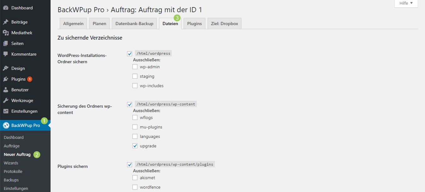 Dateiname zu lang - Ordner vom Backup ausschließen
